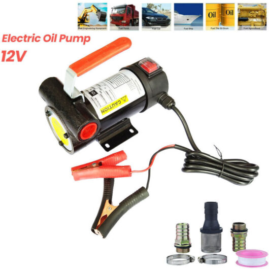 12V DC Diesel Fuel Transfer Pump, 50L/min Extraction Pump, Electric Fuel Transfer Pump for Fuel Liquid, for Car and Truck Engines