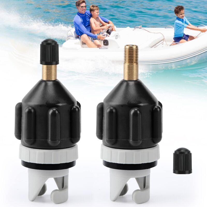 2-Piece Kayak Adapter Set, SUP Adapter Valve, Inflation Pump Converter for Canoes and Stand-Up Paddleboards