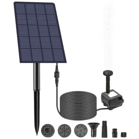 2.5W Solar Pond Pump, Solar Pond Aerator, Pond Air Pump, Solar Pond Pump, Aquarium Aerator, Fishing Aerator for Garden Ponds, Outdoor Fishing