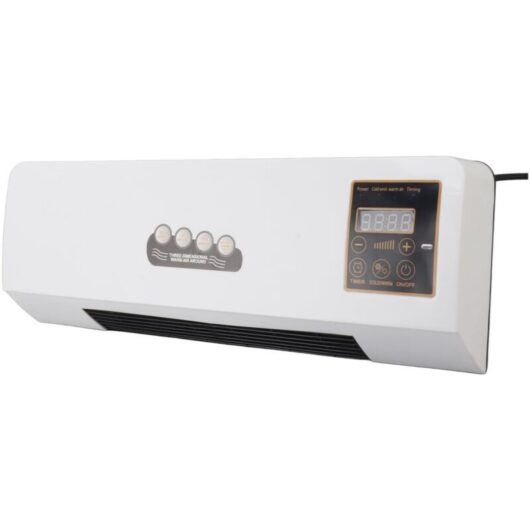 2000W Mini Wall Mounted Air Conditioner with Remote Control and Heating Function, Electric Cooling and Heating Unit with Touch Control for Living