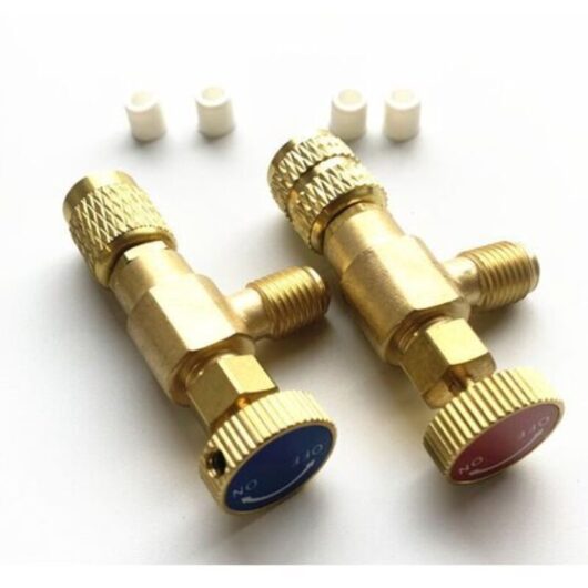 2pcs Air Conditioner Quick Connect Refrigerant Filling Safety Valve R410A R22 Connection Adapter,