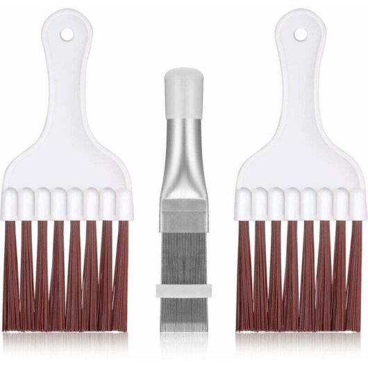 3 piece air conditioned condenser cleaning kit, stainless steel aletas cleaner for air conditioned air, batid for cleaning refrigerator coils,