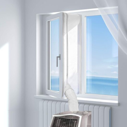 300cm Window Sealing Cloth for Portable Air Conditioners and Tumble Dryers - Works with All Portable Air Conditioning Units, Easy Installation