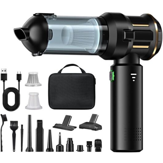 4-in-1 Handheld Vacuum Cleaner, 25000PA Powerful Cordless Car Vacuum, 3-Speed Brushless Motor, 220,000 RPM for Car/Home