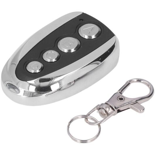 433MHz Remote Key for Garage Door, 4 Buttons, Mini Remote Control Garage Door Opener for Anti-Theft Systems, Roller Doors, and Barriers