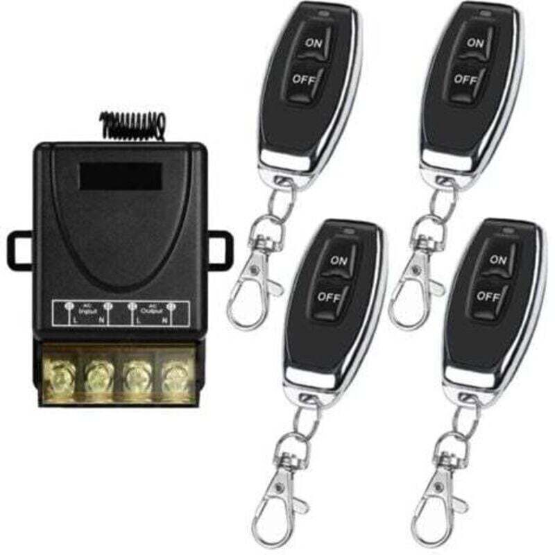 433MHz radio remote control switch AC 220V 230V 30A relay receiver and 4 transmitters radio remote control for lights, water pumps, household