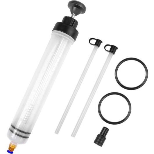 500ml oil suction syringe, transfer pump, brake fluid syringe with extension tube - Manual pump drain syringe