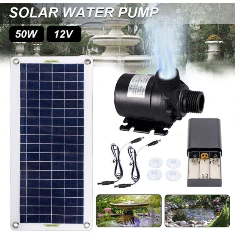 50W Brushless Solar Water Pump 800L/H Ultra Quiet SubSN Motor Garden Fountain Decoration