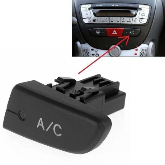 Air Conditioning Switch Button for C1 2005-2014, Air Conditioning Button with Cap Replacement 6554KX