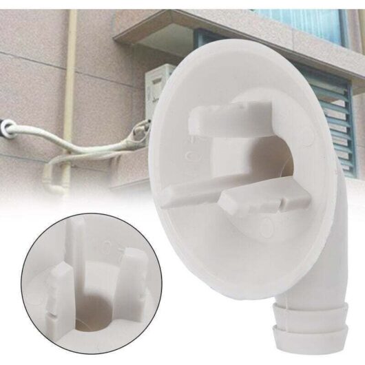 Air conditioner exhaust vent, external exhaust pipe elbow connection