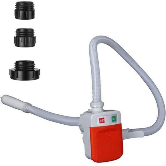 Automatic Liquid Transfer Pump, Automatic Stop Portable Pump for Gasoline and Diesel - With 3 Adapters Up to
