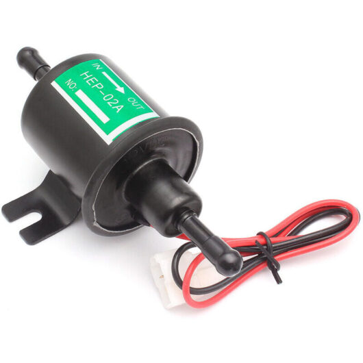 Black - Universal Electric Fuel Pump for Gasoline and Diesel 12V HEP-02A Low Pressure OEM HEP-02A Universal Electric Fuel Pump 12V for Most Cars,