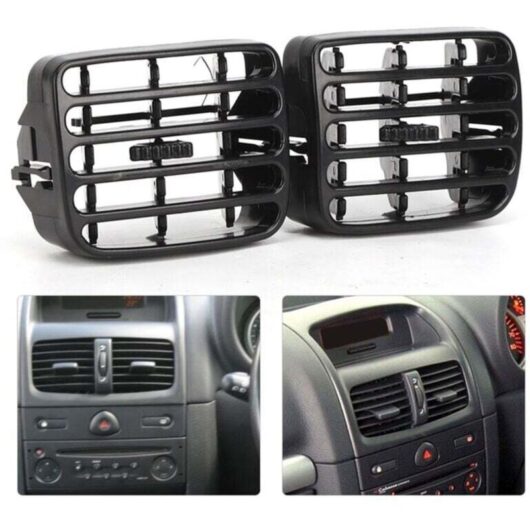 Black dashboard center console air vents for Clio MK2 1998-2006