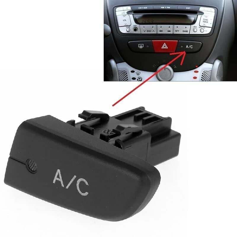 Bouton de Commutation de Climatisation pour C1 2005-2014, Bouton Poussoir de Climatisation AC avec Capuchon de Remplacement 6554KX