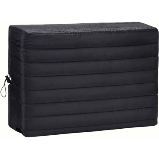 CCYKXA Black polyester indoor air conditioner cover for central heating and cooling systems, winter dust protection for home and garden (43339cm)