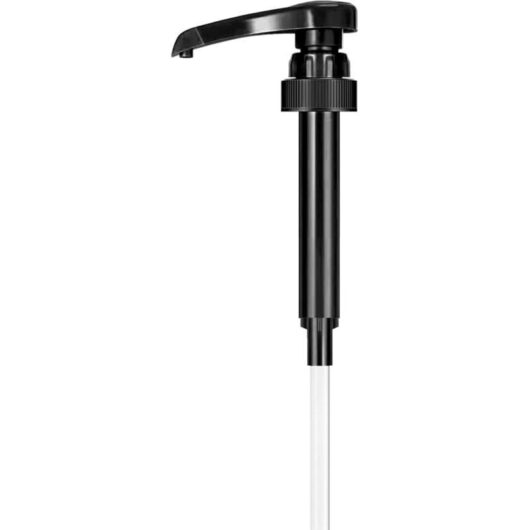 Coffee syrup pump, black, 7.5 x 3 x 31 cm, 1 dispenser for coffee flavoring, syrup, tea, ice cream cone, smoothie