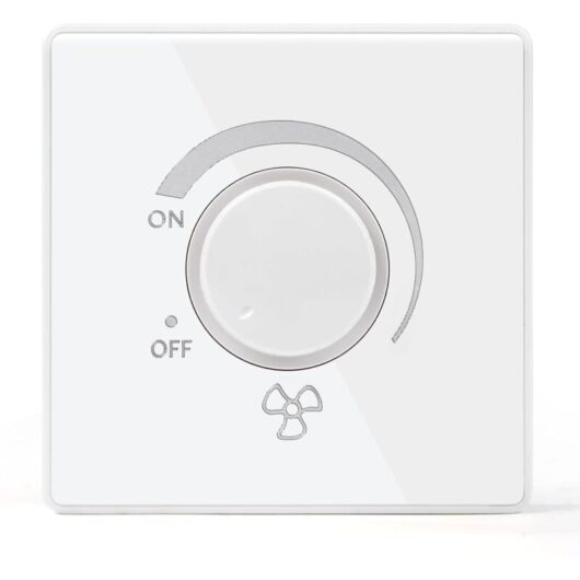 Continuous speed controller for ceiling fan, 220V 10A type 86 surface-mounted fan speed switch controller