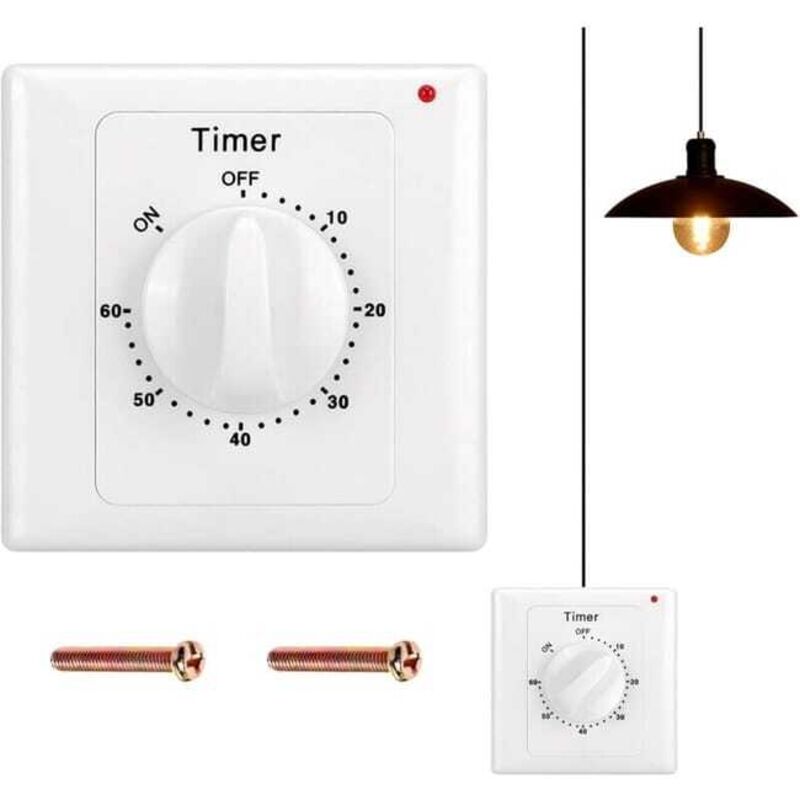 Countdown Switch: 60 Minute Timer Light Switch with Timer, Water Protected, Digging Holes