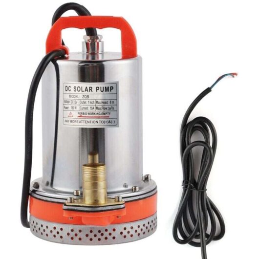 DC Submersible Pump, Battery-Powered Solar Water Pump, 8M Lifting Height, 2.5M Cable for Pool Cleaning, Hydraulic Equipment (12V)