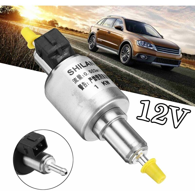 Dewdat - 12V Diesel Air Heater Oil Fuel Pump Fit For 1000W 2000W 3000W 5000W Electric Car Van Truck Air Parking Heater (Type1 12V Pump)