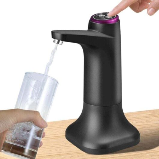 Dual-Purpose Electric Water Dispenser with Stand Base, Automatic Drinking Water Bottle Pump with Universal USB Connection for Camping, Office, Home