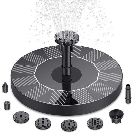 Floating Outdoor Solar Fountain, 6-Nozzle Pond Solar Pump, Solar Fountain for Gardens, Bird Baths, Ponds