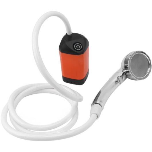 Focket Portable Shower, Rechargeable Electric Shower for Camping, 3-Speed Adjustable Camping Shower Pump with Filter for Camping, Hiking and Travel