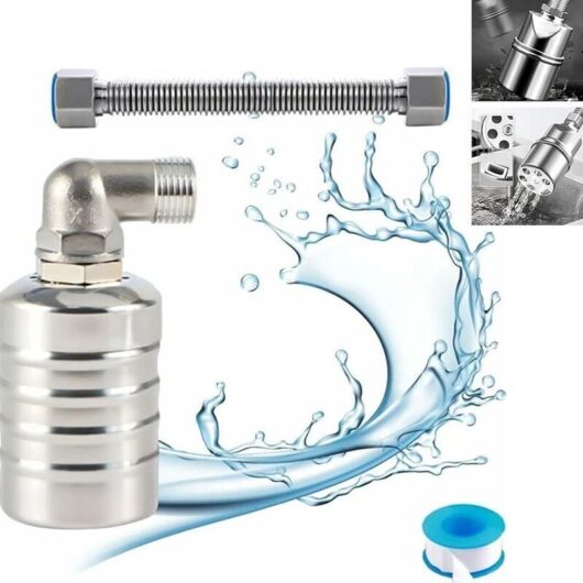 Fully automatic float valve made of 304 stainless steel, automatic water level regulator for water tanks, float valve with filter, mini stainless