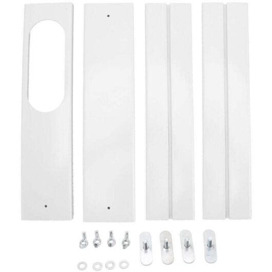 Kit de air conditioned portátil de ventana de 4 piezas, saddle panels adjustable from 16.9 to 55 pulgadas para office en casa.
