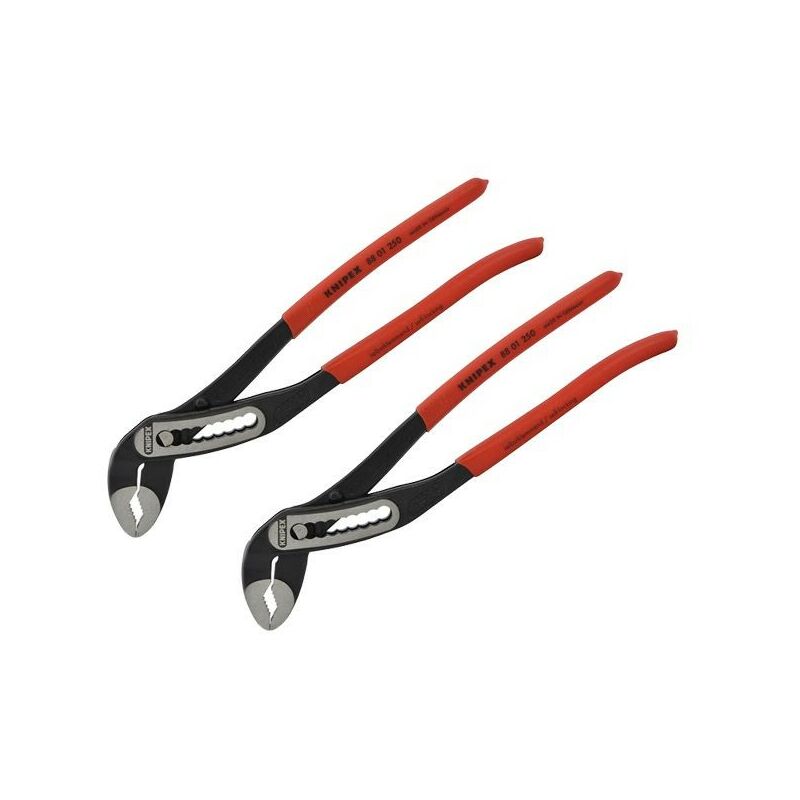 Knipex - 8801250 Alligator Waterpump Pliers pvc Grip 50mm Capacity 250mm Twin Pack