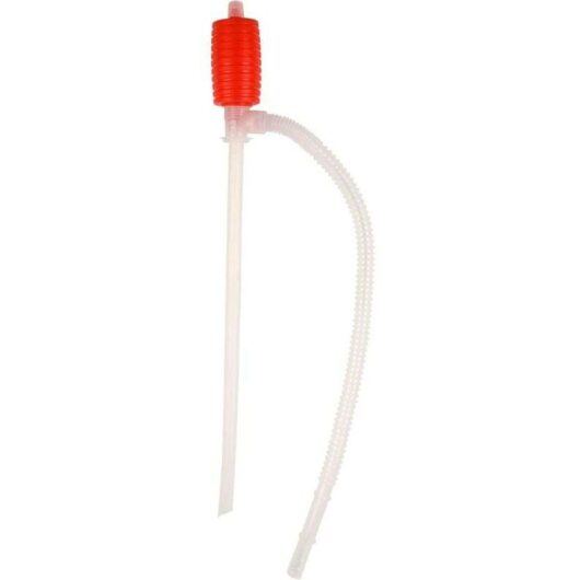 Manual pump for transferring liquids between two containers. For filling a kerosene stove. Easy pumping, siphoning, and quick transfer between two