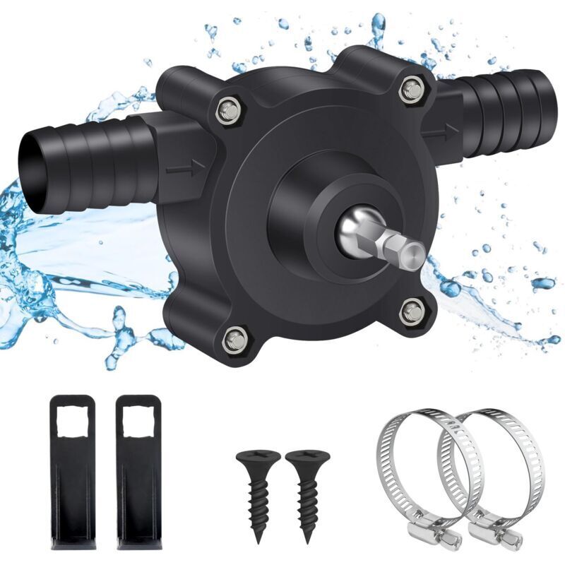 Mini Electric Bore Pump, Portable Diesel Water Pump for Liquids, Oil, Water, Self-Priming Manual Transfer Pump for Home and Garden