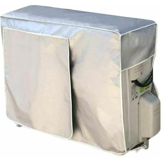 Outdoor air conditioner cover, waterproof air conditioner cover, dustproof cover, outdoor air conditioner cover for home (92X35X69cm), silver, 1 piece