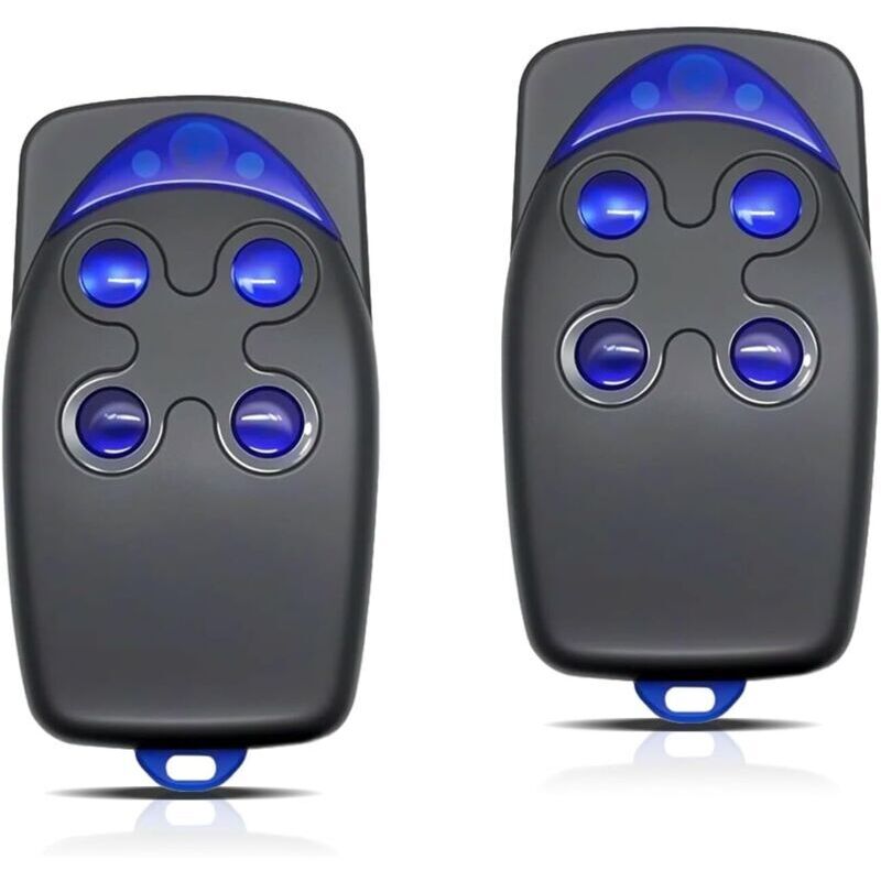 (Pack of 2) 433MHz Remote Control for Garage Doors Compatible with FLO4-RS, 4 Channels, 50-150m Transmission Distance