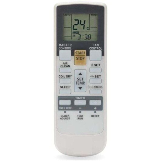 Remote control compatible with Fujitsu and generic air conditioners, original design, advanced functions, up to 4 fan speeds, ready to use in seconds