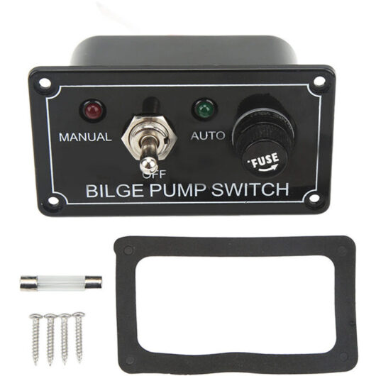 Rocker switch panel for bilge pump automatic shut-off manual switch panel for RV yacht car