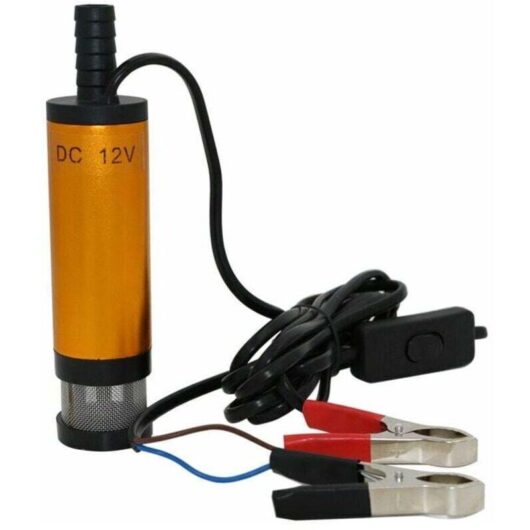 Submersible pump, 12V submersible pump for pumping water, diesel, 38mm fuel transfer pump for diesel, oil, and water. Electric submersible pump for