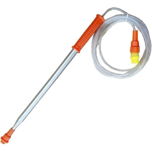 Telescopic stainless steel pole for electric garden sprayer. Sturdy and easy-to-assemble extension for misting and watering plants.