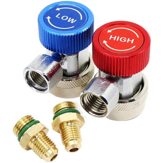 Tinor - Adjustable R134A Quick Coupler ac Charging Fittings Connect Adapter 1/4' sae hvac Car Air Conditioning Conversion Kit