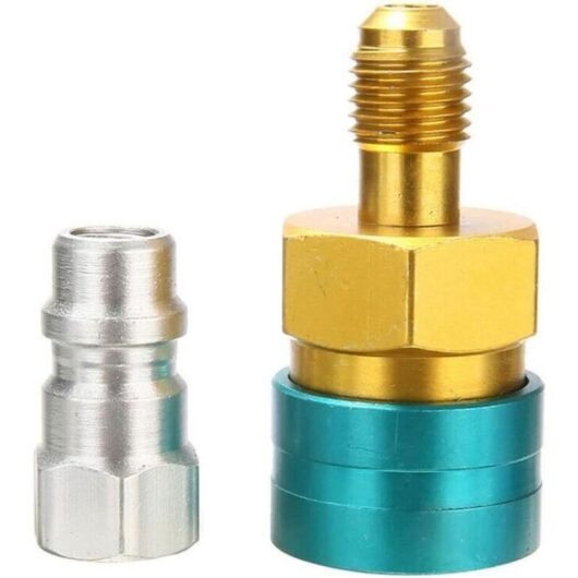 Tinor - Low Side Quick Coupler Connector, R1234YF to R134A Air Conditioning Refrigerant Quick Coupler Adapter Connector, Car Air Conditioning Fitting