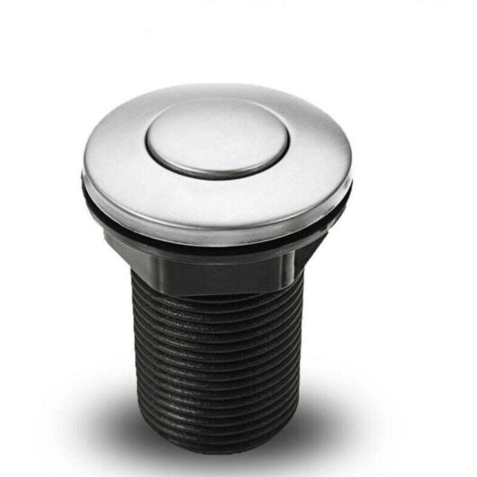Total clearance. Pneumatic push-button switch for bathtub, spa, waste disposal, waste, black, 34 mm, SEMAket, black.