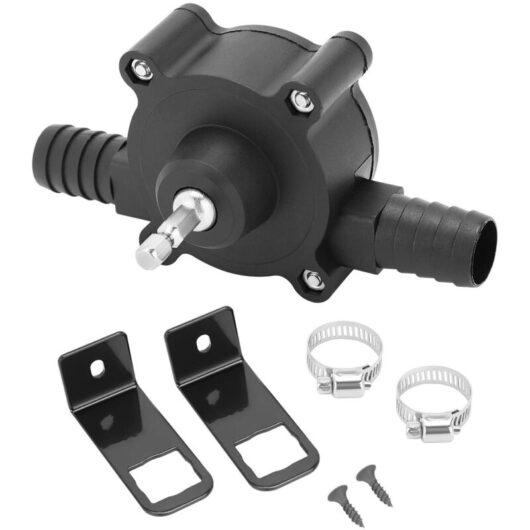 Trintion Mini Electric Drill Pump Portable Water Pump to Empty Pool Water Pump Diesels Oil Fluid Self-Priming Hand Electric Drill Water Pump for Pond