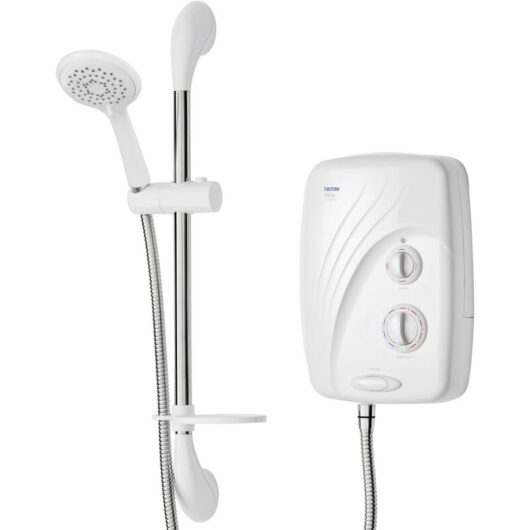 Triton - T80SR 8.5kW Pumped Tank Fed Electric Shower Silent Running + Riser Rail