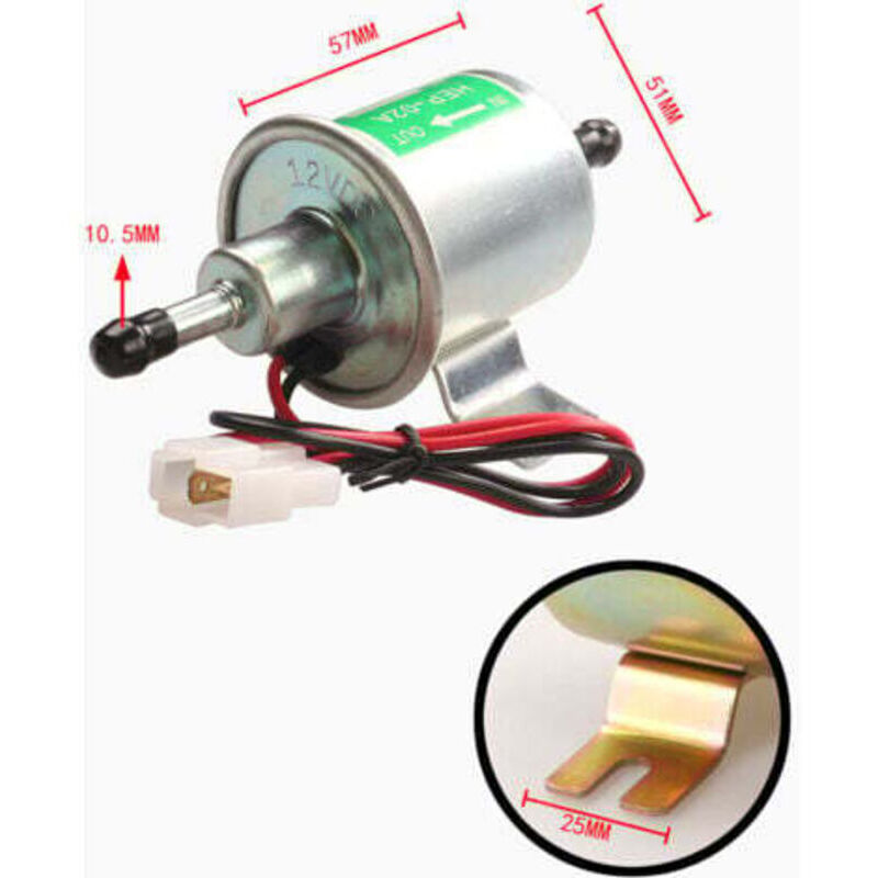 Universal 12V Electric Fuel Pump for Petrol and Diesel, HEP-02A, Low Voltage, OEM HEP-02A. Universal 12V electric fuel pump suitable for most car