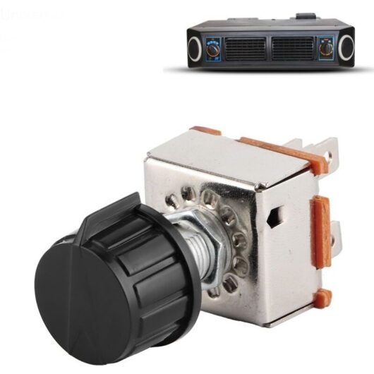 Universal AC fan switch, 3 speeds, air conditioning volume control, rotary with plastic knob