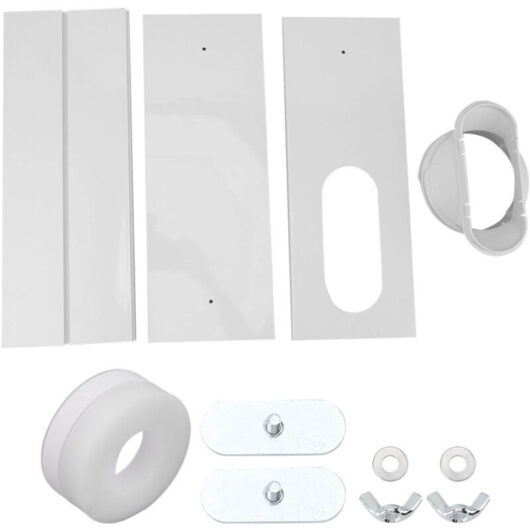 Ventilation kit for PVC air conditioned vent, easy installation, without cost, universal, adjustable, accesorio for air conditioned vent, 3 panels