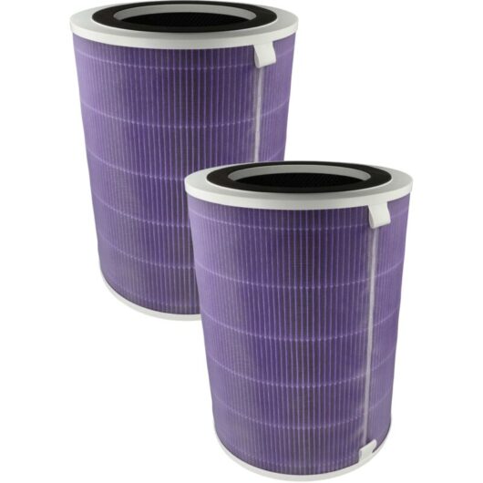 Vhbw - 2x Air Filter compatible with Pro Breeze PB-P07 Air Purifier - Combi Filter Pre Filter + HEPA(H13) + Activated Carbon + Silver Ion Filter