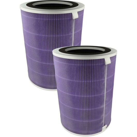 Vhbw - 2x Air Filter compatible with Proscenic a 9 Air Purifier - Combi Filter Pre Filter + HEPA(H13) + Activated Carbon + Silver Ion Filter