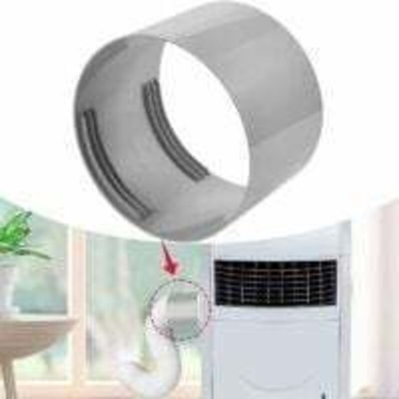 Window hose adapter for air conditioners, flat mouth connection, for 150 mm/5.9" exhaust pipes and dryers of portable air conditioners, leak-proof.