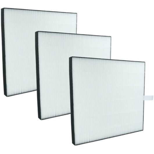 vhbw 3x HEPA Filter compatible with Sharp FP-GM30L, FP-GM30B, FP-J30L, FP-J30TA, FP-F30E, FP-F30TA, FP-F30L Air Cleaner - Spare Air Filter